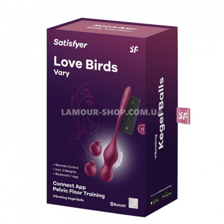 фото Смарт-вагінальні кульки з вібрацією Satisfyer Love Birds Vary Connect App