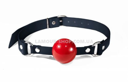 фото Кляп силіконовий Feral Feelings Silicon Ball Gag Black/Red, чорний ремінець