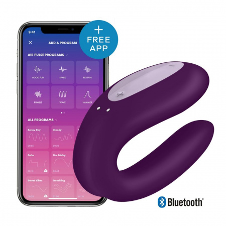 фото Вібратор для пар Satisfyer Double Joy Violet