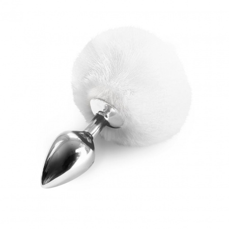 фото Анальна пробка М Art of Sex — Bunny Tails Butt plug, Білий