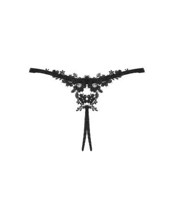 фото Стрінги з доступом Obsessive Celia Noir crotchless thong M/L