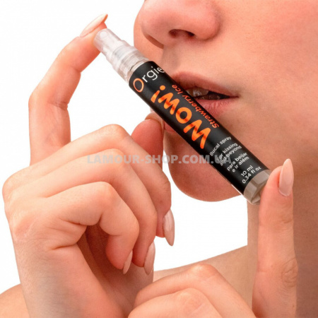 фото Спрей для орального сексу Orgie – Wow! Strawberry Ice (10 мл) з охолод ефект