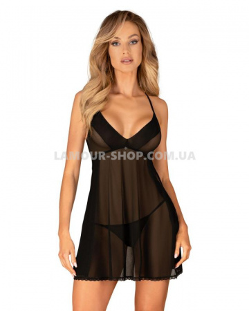 фото Пеньюар та трусики Obsessive Latinesa babydoll & thong M/L