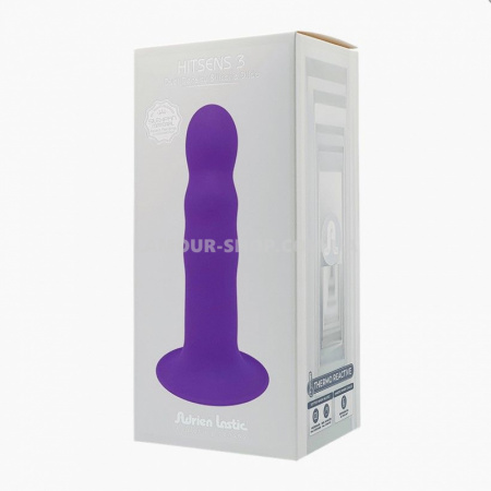 фото Фалоімітатор Adrien Lastic Hitsens 3 Purple, для страпона, діаметр 4,1см