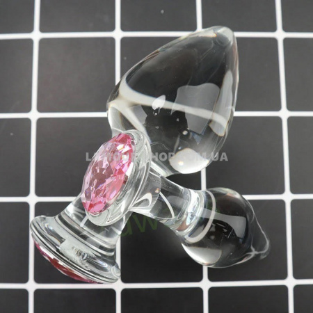 фото Анальна пробка зі скла, розмір S