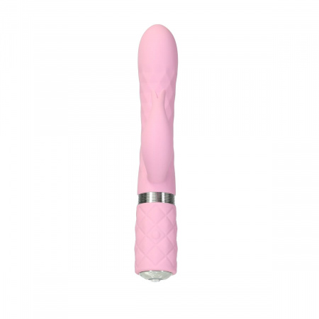 фото Кролик з ротацією та вібрацією Pillow Talk Lively Pink, кристал Сваровскі, 