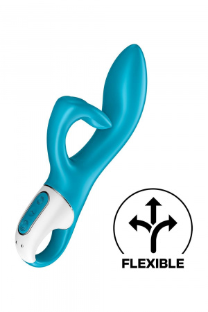 фото Вібратор-кролик із потрійним відростком Satisfyer Embrace me Turquoise