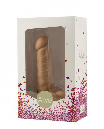 фото Фалоімітатор з присоскою Alive Little John, діаметр 3,5 см, ПВХ, об’ємна головка