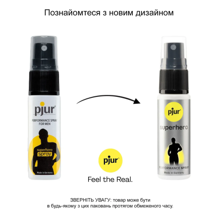 фото Спрей-пролонгатор pjur Superhero Performance Spray 20 мл, всотується в шкіру