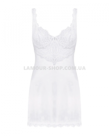 фото Сорочка  Obsessive Amor Blanco underwire chemise & thong white S/M