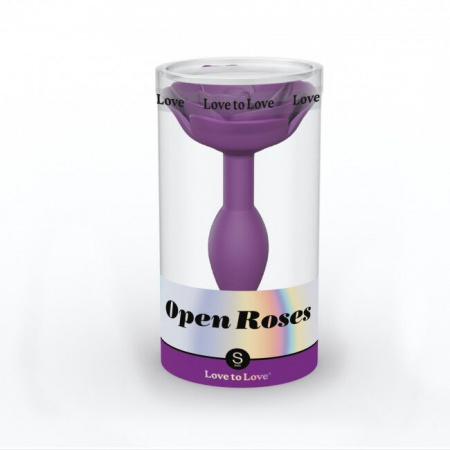 фото Силіконова анальна пробка Love To Love OPEN ROSES S SIZE - PURPLE RAIN