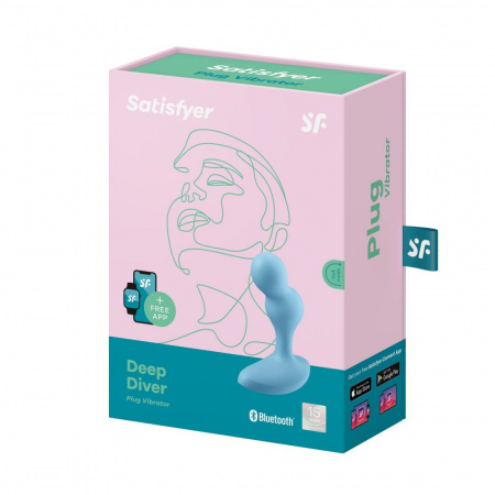фото Смарт масажер простати Satisfyer Deep Diver Light Blue