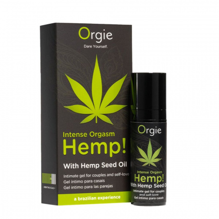 фото Збуджувальний гель для пар Orgie Hemp! Intense Orgasm, 15 мл, тепло-холод