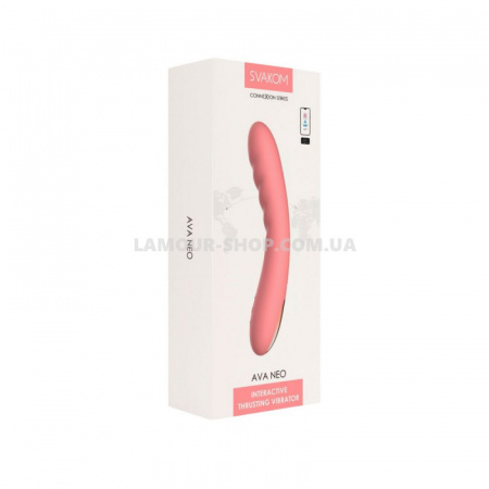 фото Смарт-вібратор з пульсацією Svakom Ava Neo Peach Pink, 15 режимів 