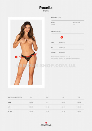 фото Трусики Obsessive Roxelia thong XS/S