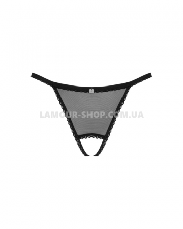 фото Стрінги з доступом Obsessive Celia Noir crotchless thong M/L