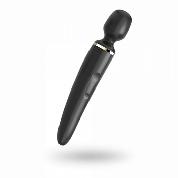 Вібромасажер Satisfyer Wand-er Woman (Black/Gold), водонепроникний, потужний