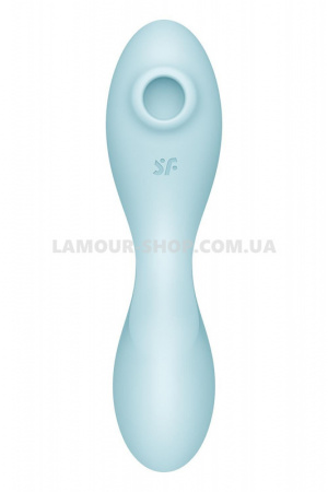 фото Вакуумний стимулятор із вібрацією Satisfyer Curvy Trinity 5 (Blue)