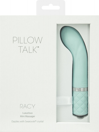 фото Розкішний вібратор Pillow Talk - Racy Teal з кристалом Сваровськи для точки G