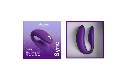 фото Смарт-вібратор для пар We-Vibe Sync 2 Purple, 10 віброрежимів, пульт ДК