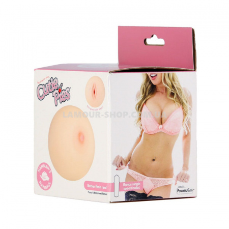 фото Мастурбатор-груди Cutie Pies Hannah's Handful - Pussy & Boob, глибина 9,9 см,