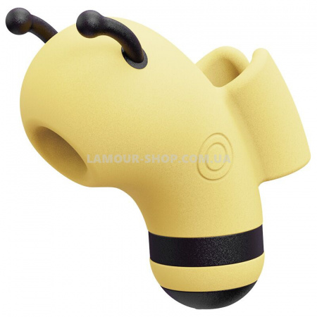 фото Вакуумний стимулятор із мікрострумами CuteVibe Beebe Yellow, на палець