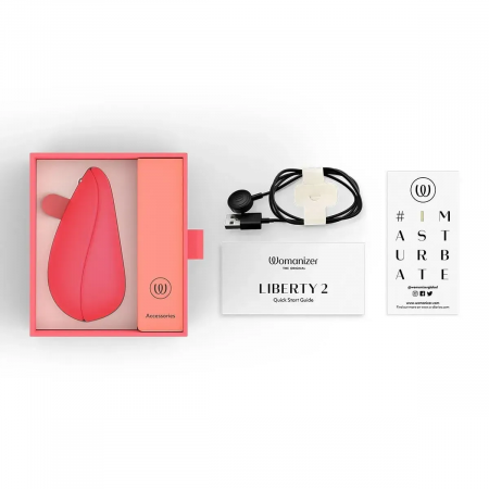 фото Вакуумний кліторальний стимулятор Womanizer Liberty 2 Vibrant Rose, 8 режимів