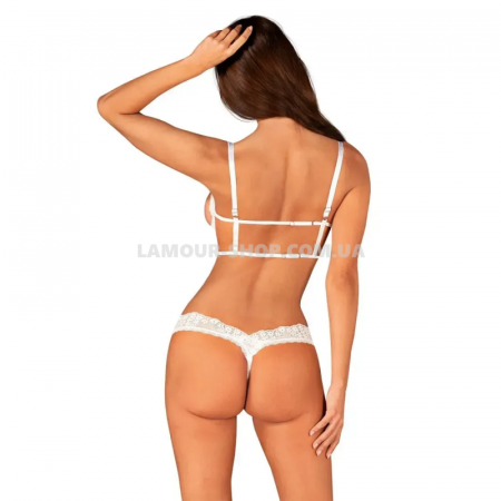 фото Комплект  Obsessive Heavenlly 2-pcs cupless set M/L, відкриті груди, з досту