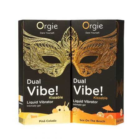 фото Рідкий вібратор Orgie Dual Vibe! Sex On The Beach Kissable 15 мл