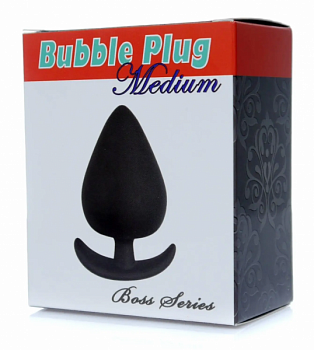 Анальний плаг Boss Series - Bubble Plug Medium Black