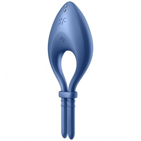 фото Эр смарт виброкольцо лассо с регулировкой размера Satisfyer Bullseye Blue