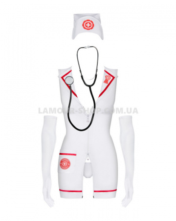 фото Рольовий костюм Obsessive Emergency dress S/M + stethoscope