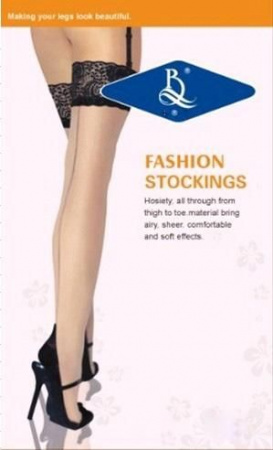 фото Чулки Beileisi бежевые M классические со стрелками