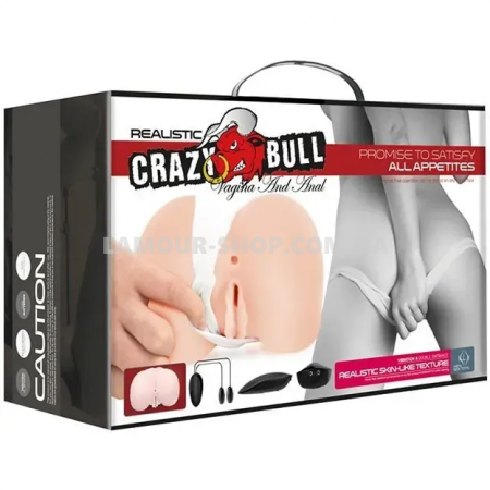 фото Мастурбатор з двома отворами і вібрацією "Crazy Bull"