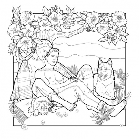 фото Раскраска для взрослых gay love