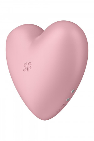 фото Вакуумний стимулятор-серце з вібрацією Satisfyer Cutie Heart Light Red