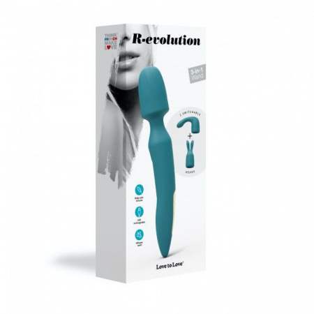 фото Вібромасажер з двома насадками Love To Love R-EVOLUTION TEAL ME, гнучка головка