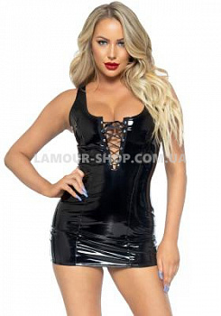Сукня Leg Avenue Vinyl lace up mini dress M Black