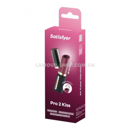 фото Вакуумний стимулятор Satisfyer Pro 2 Kiss, технологія 3D Air Pulse, 30 режим