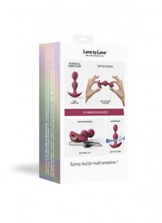 фото Анальний стимулятор гнучкий з вібрацією Love To Love TWINNY BUD Plum