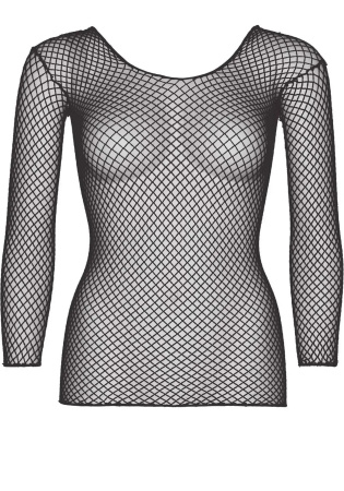 фото Сітчастий топ Leg Avenue Long Sleeves T-Shiets Black, One Size