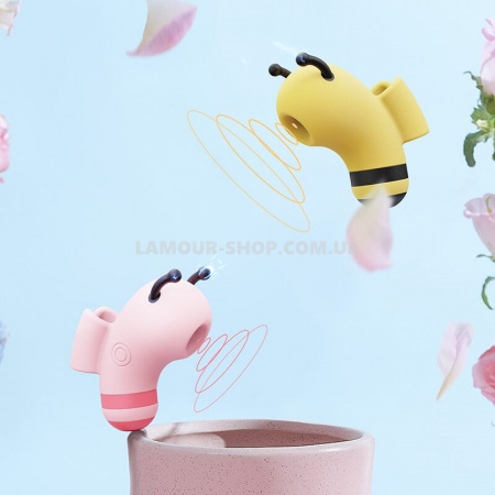 фото Вакуумний стимулятор із мікрострумами CuteVibe Beebe Yellow, на палець