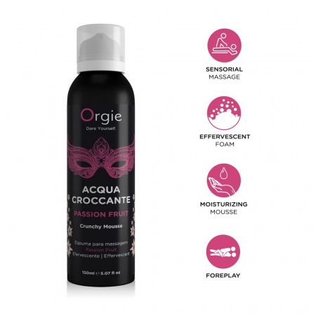 фото Масажна пінка Orgie – Acqua Croccante Passion Fruit (150 мл)