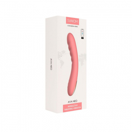 фото Смарт-вібратор з пульсацією Svakom Ava Neo Peach Pink, 15 режимів 