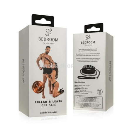 фото Нашийник с повідцем Bedroom Fantasies Collar & Leash