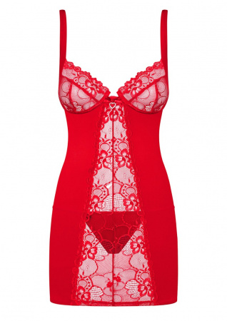 фото Комплект Heartina Chemise & Thong Red S/M