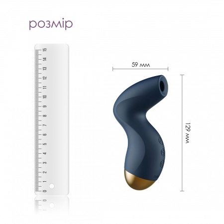 фото Вакуумний кліторальний стимулятор Svakom Pulse Pure Navy Blue, 5 режимів