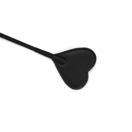 фото Ляпалка-сердечко Liebe Seele Black Organosilicon Riding Crop, екошкіра
