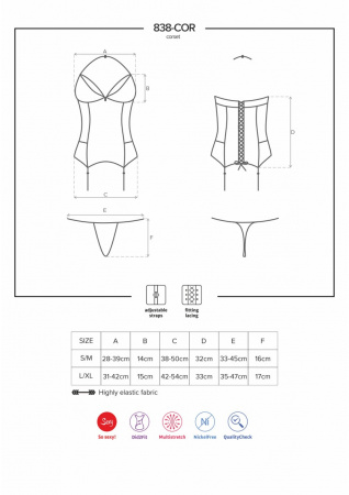 фото Корсет Corset & Thong Red S/M