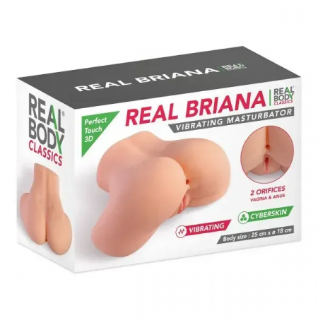 фото Мастурбатор-півторс з вібрацією Real Body Real Briana, 25х18 см
